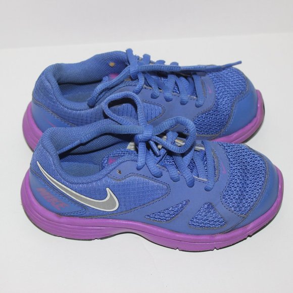 NIKE Girls Running Shoes Blue Purple  10.5C - Picture 6 of 11